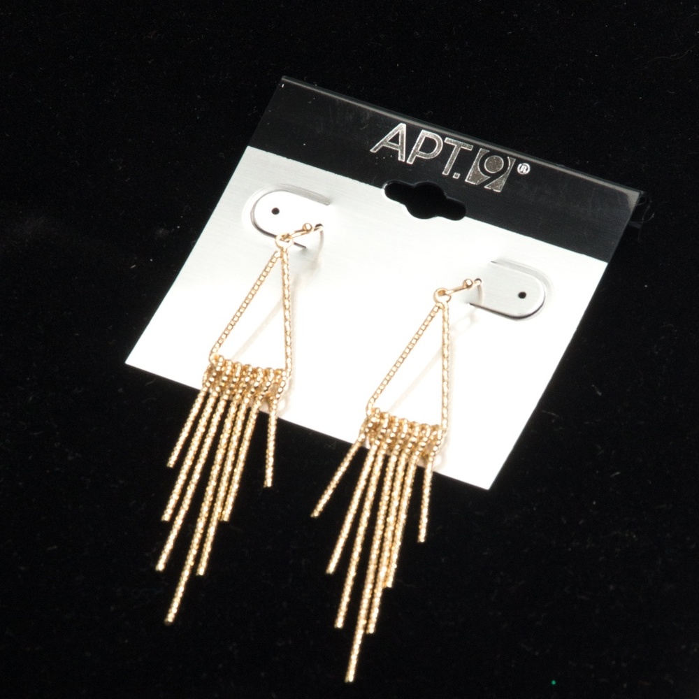 🌺 Apt 9 Gold Sparkly Drop Earrings